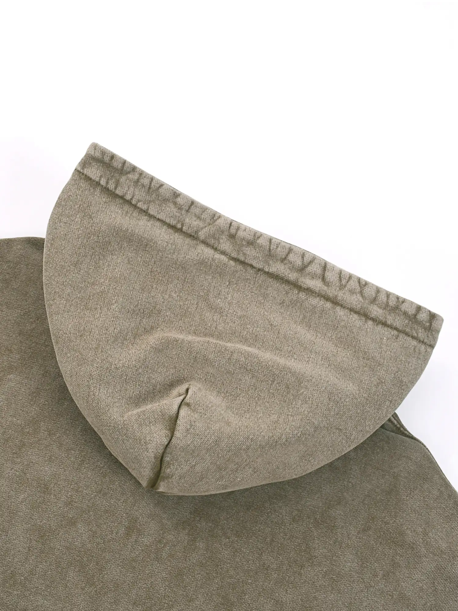 Vintage Washed Oversized Khaki Hoodie