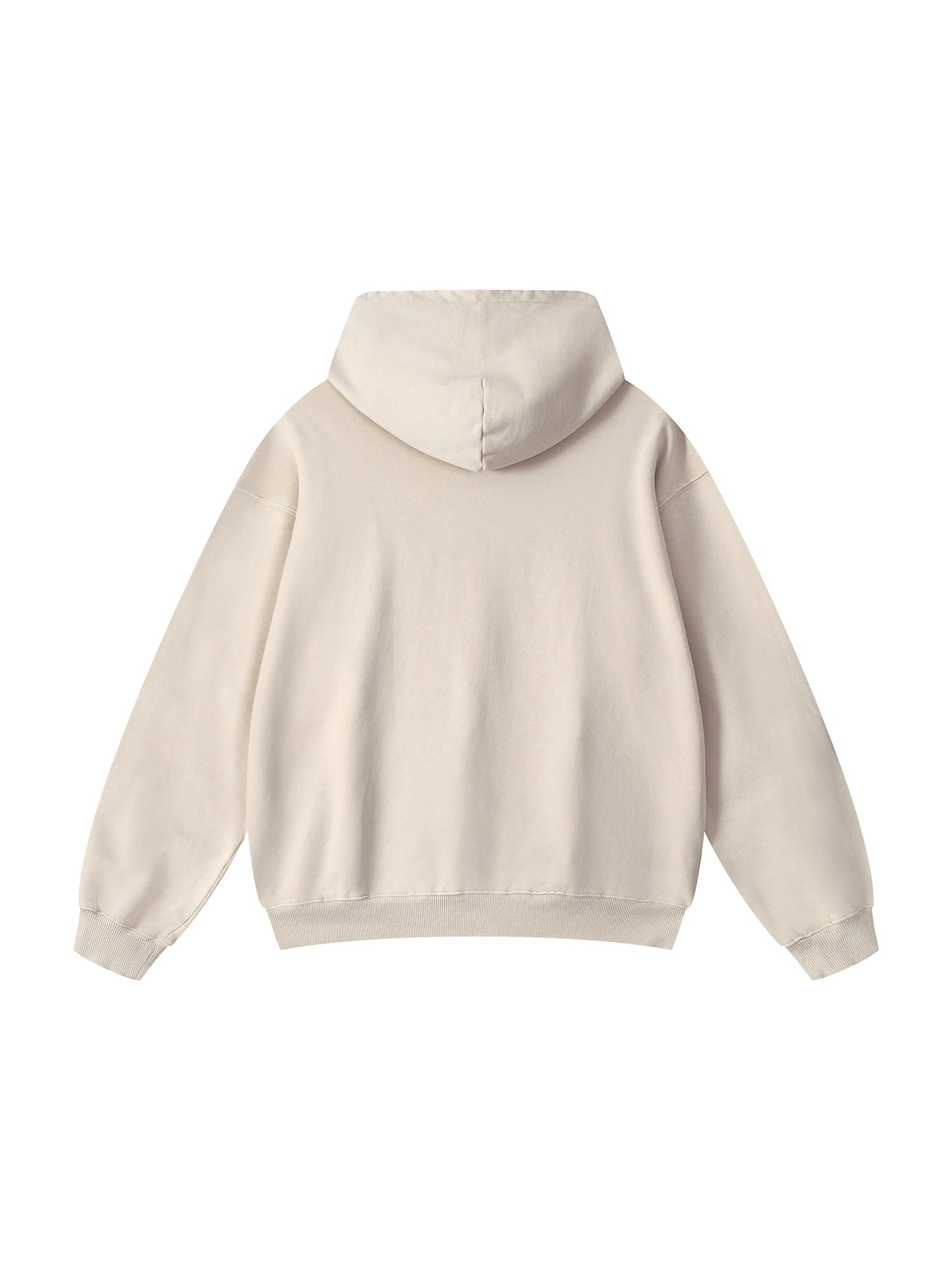 Vintage Washed Oversized Beige Hoodie
