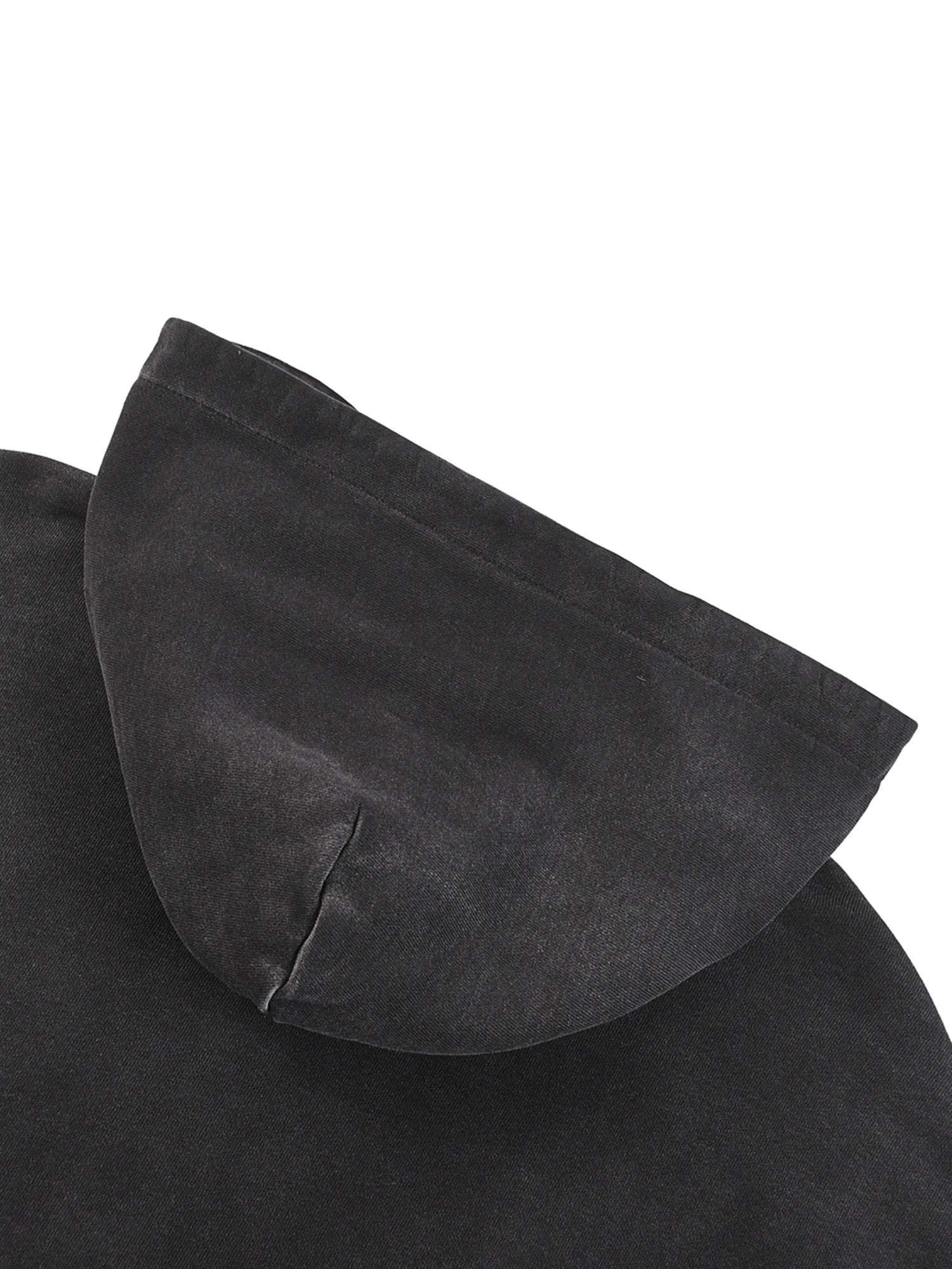 Snow Wash Oversized Black Hoodie