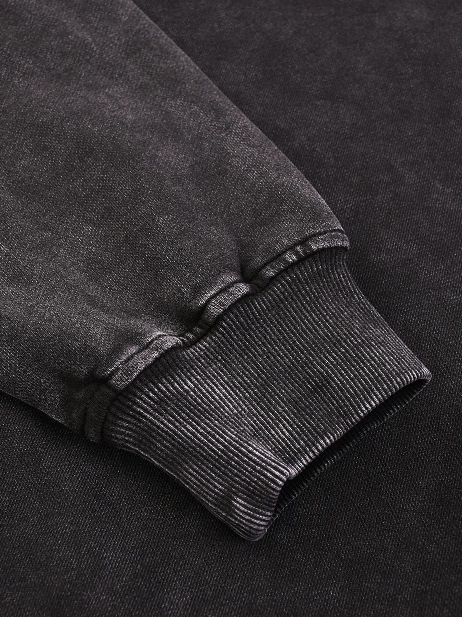 Vintage Distressed Oversized Black Crewneck Sweatshirt