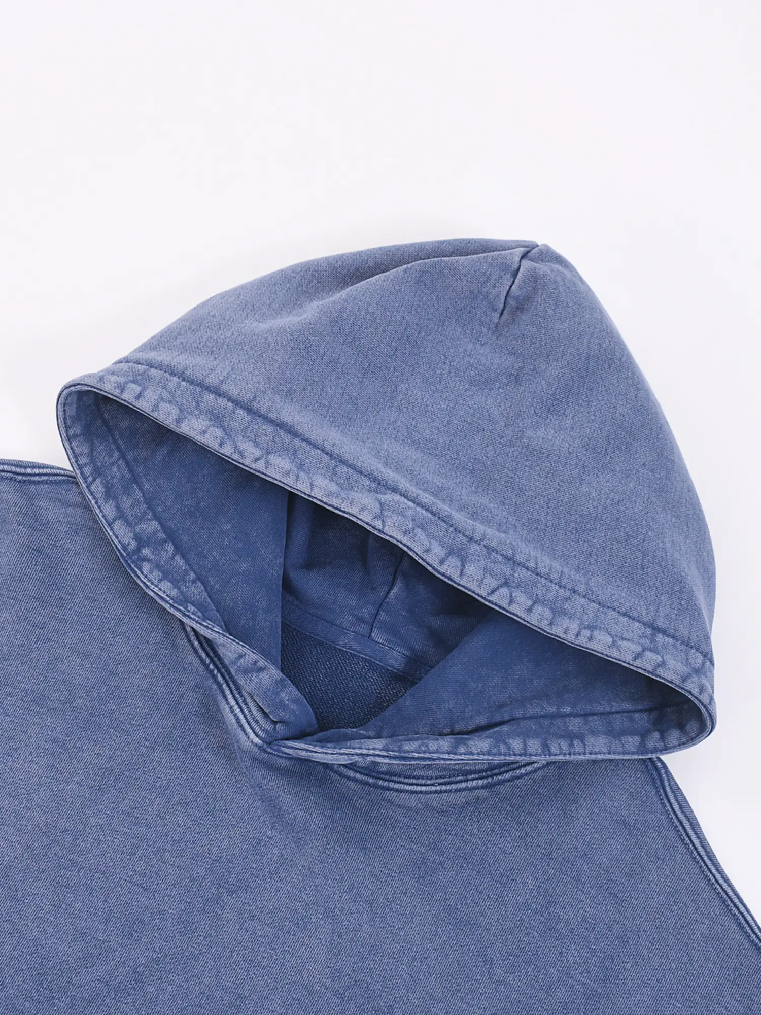 Vintage Washed Oversized Deep Blue Hoodie