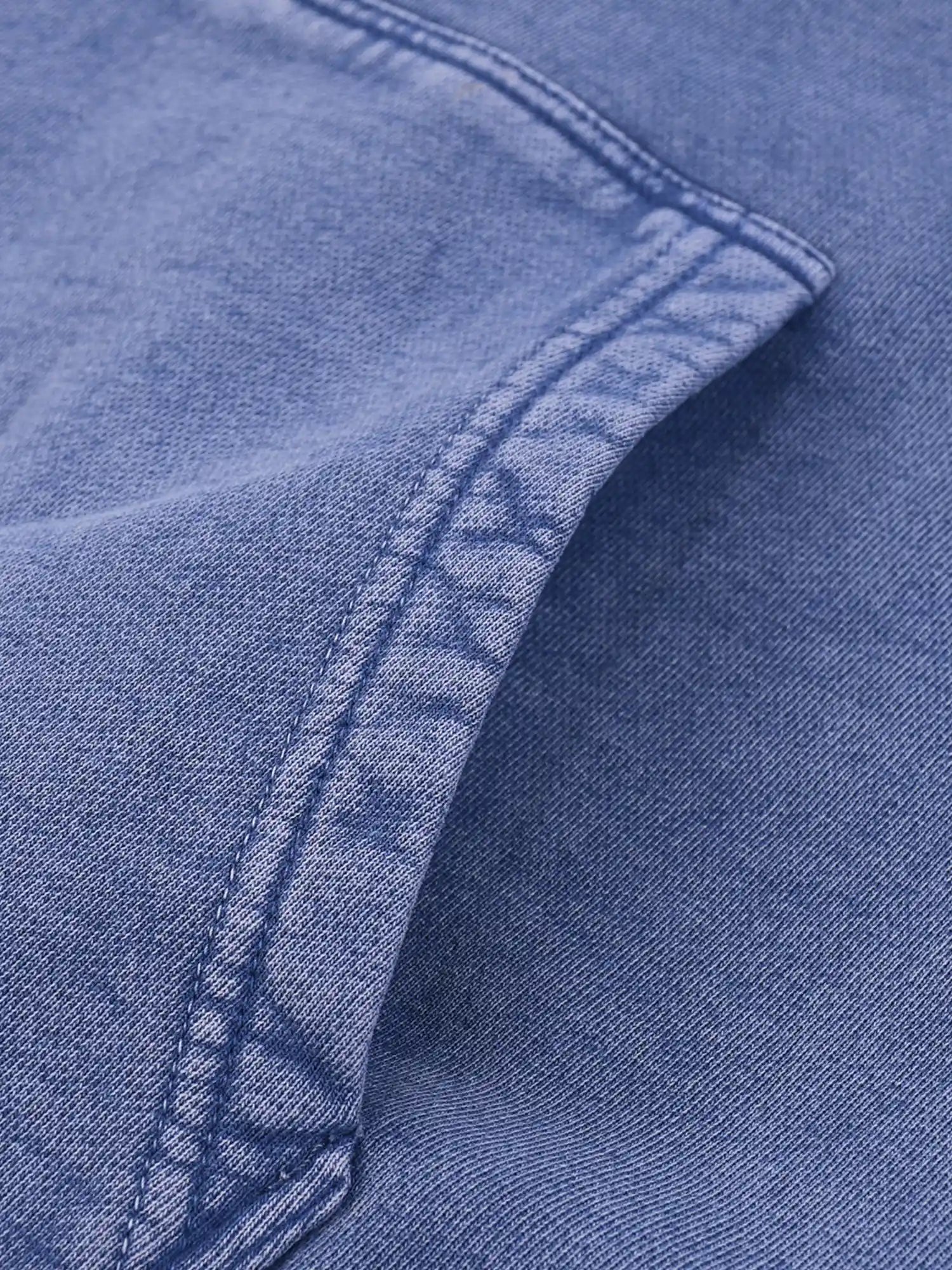 Vintage Washed Oversized Deep Blue Hoodie