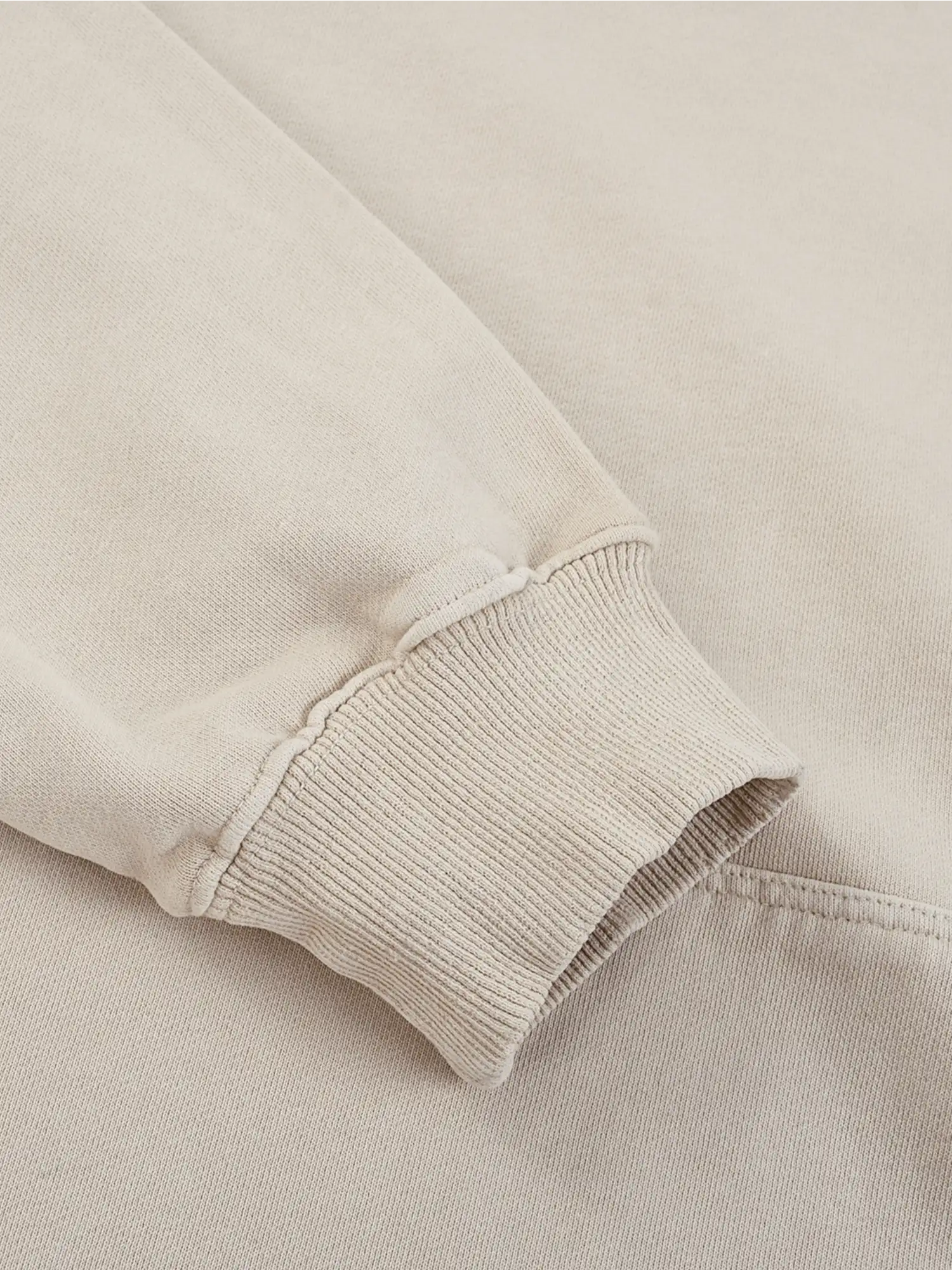 Vintage Washed Oversized Beige Hoodie