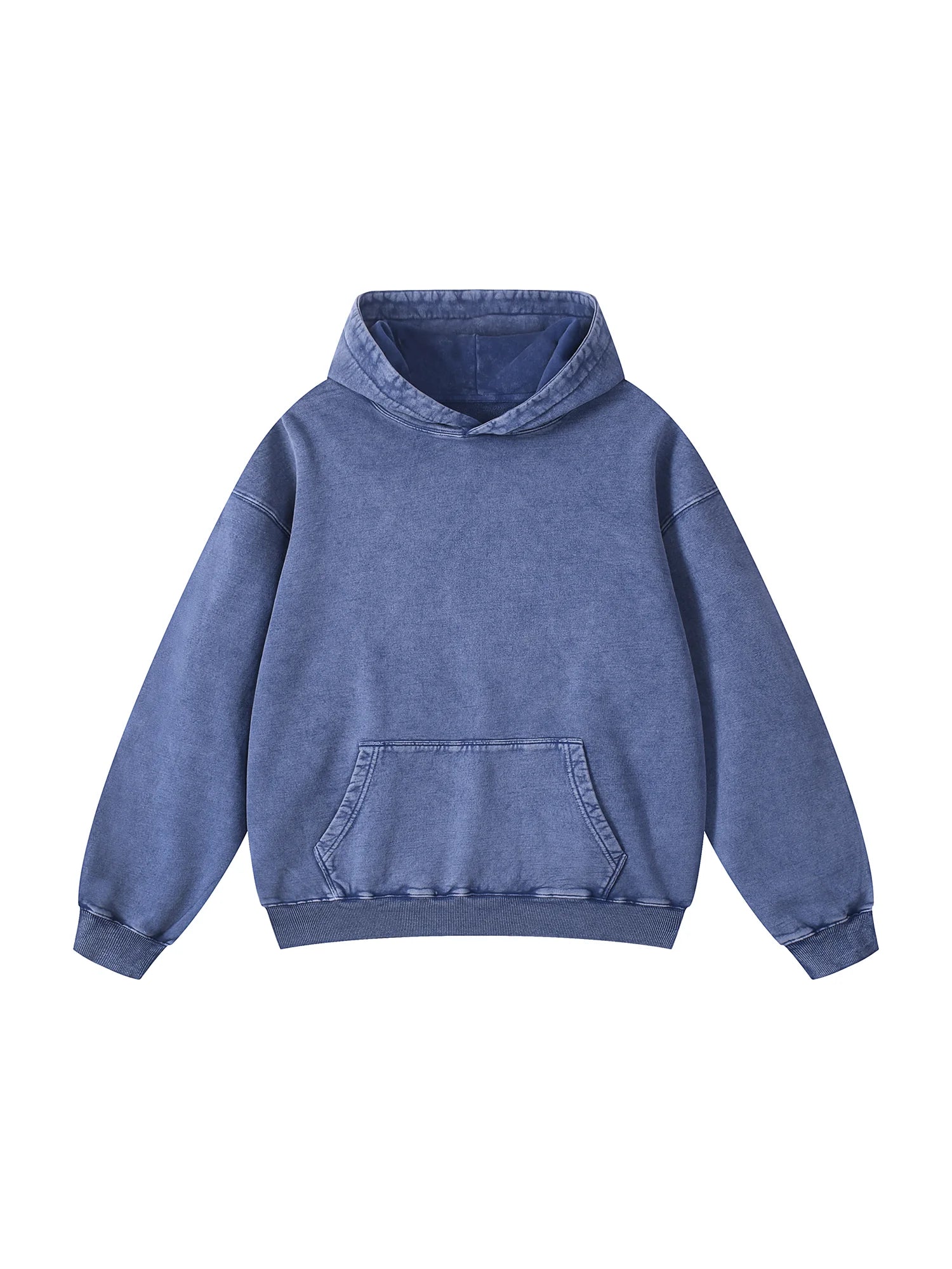 Vintage Washed Oversized Deep Blue Hoodie