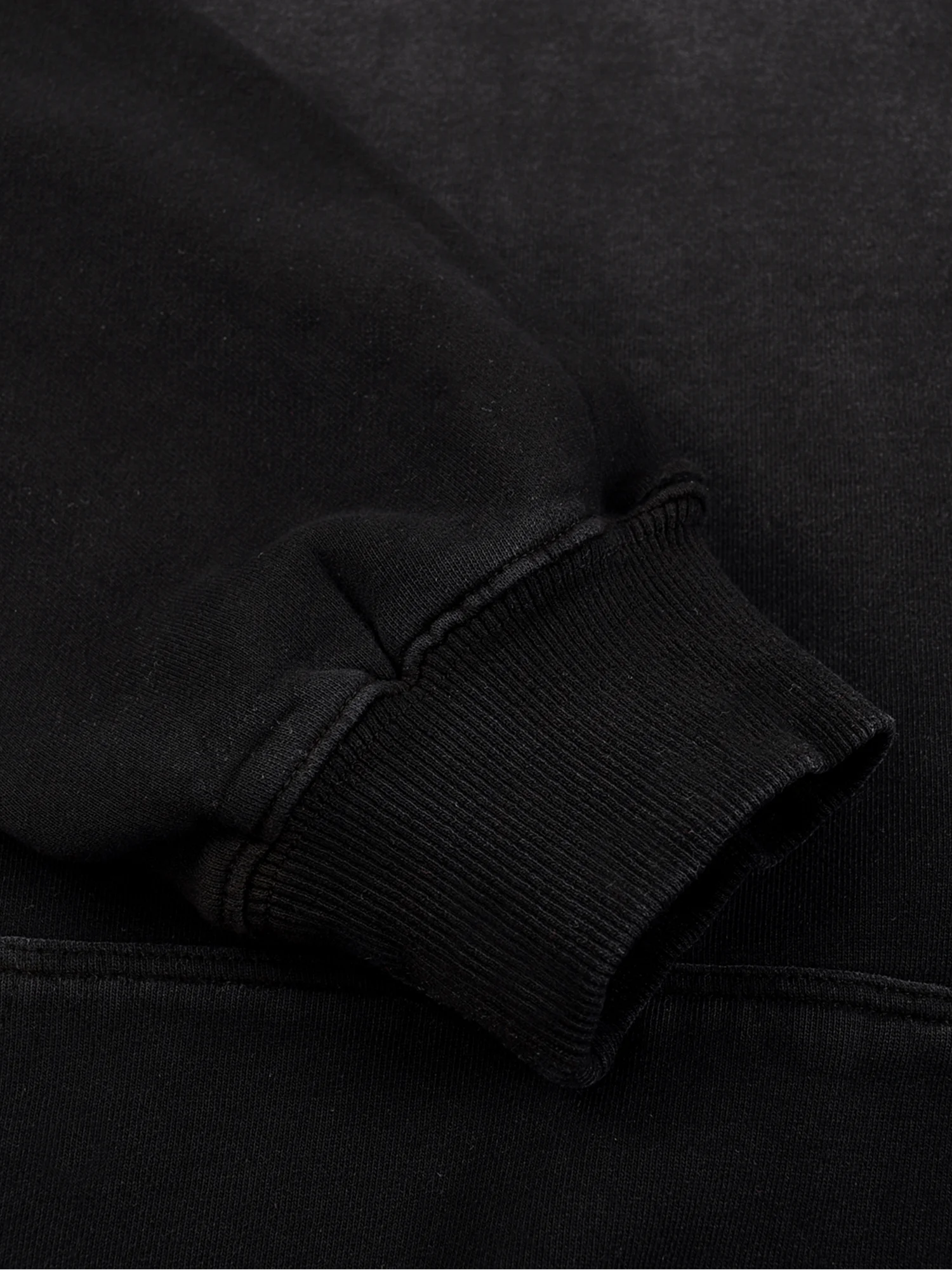 Snow Wash Oversized Black Hoodie
