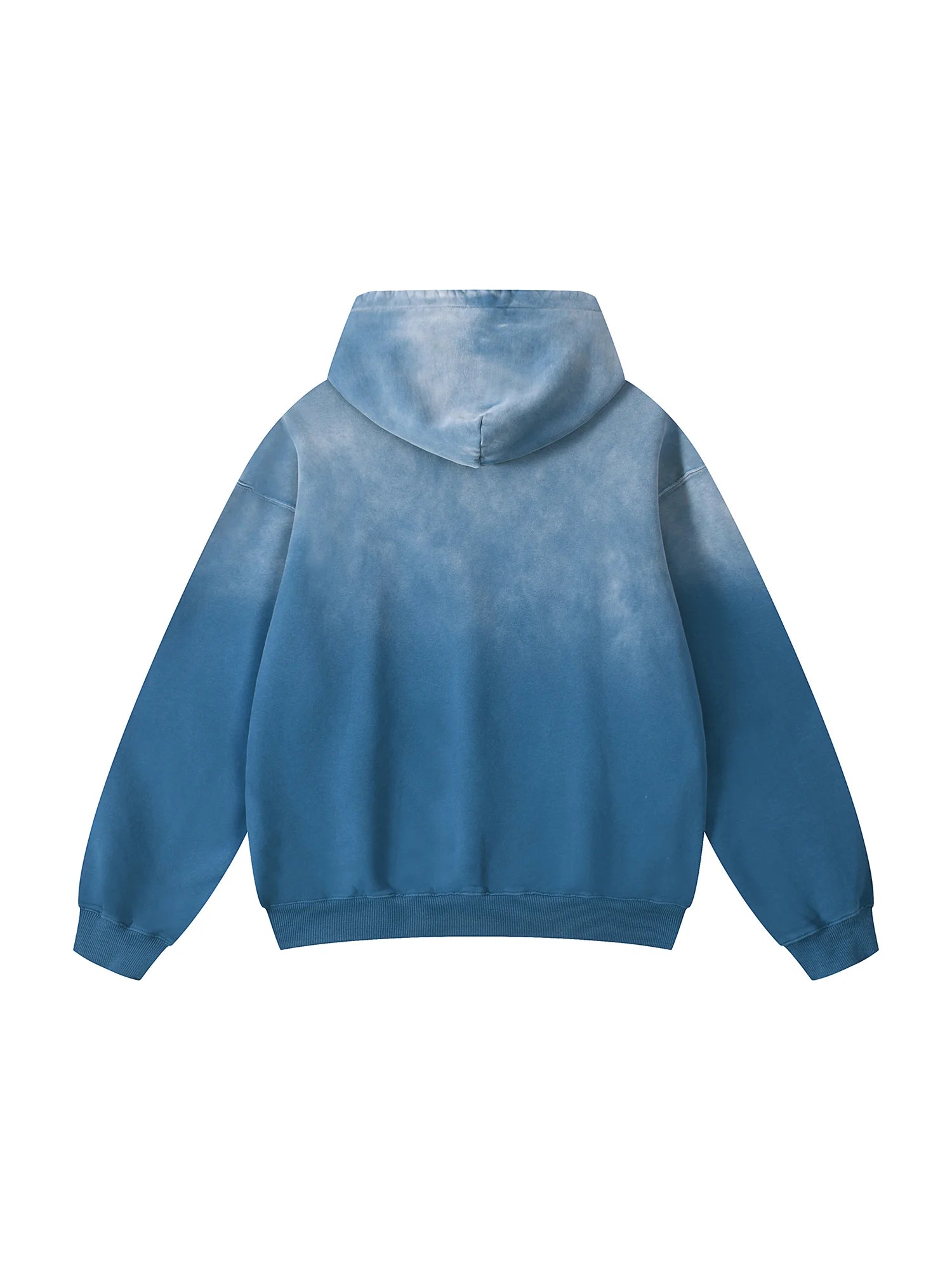 Snow Wash Oversized Blue Hoodie
