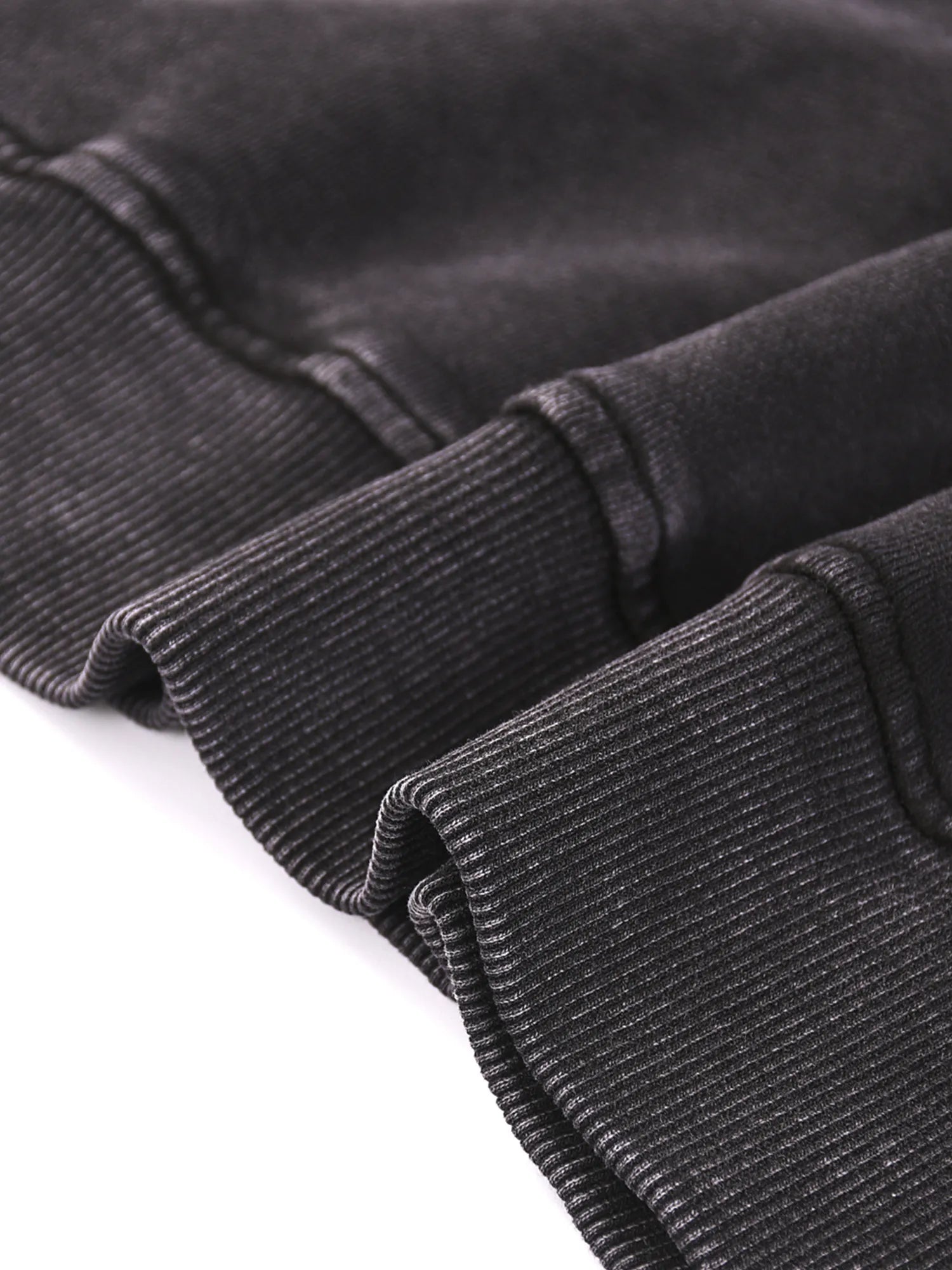 Vintage Distressed Oversized Black Crewneck Sweatshirt