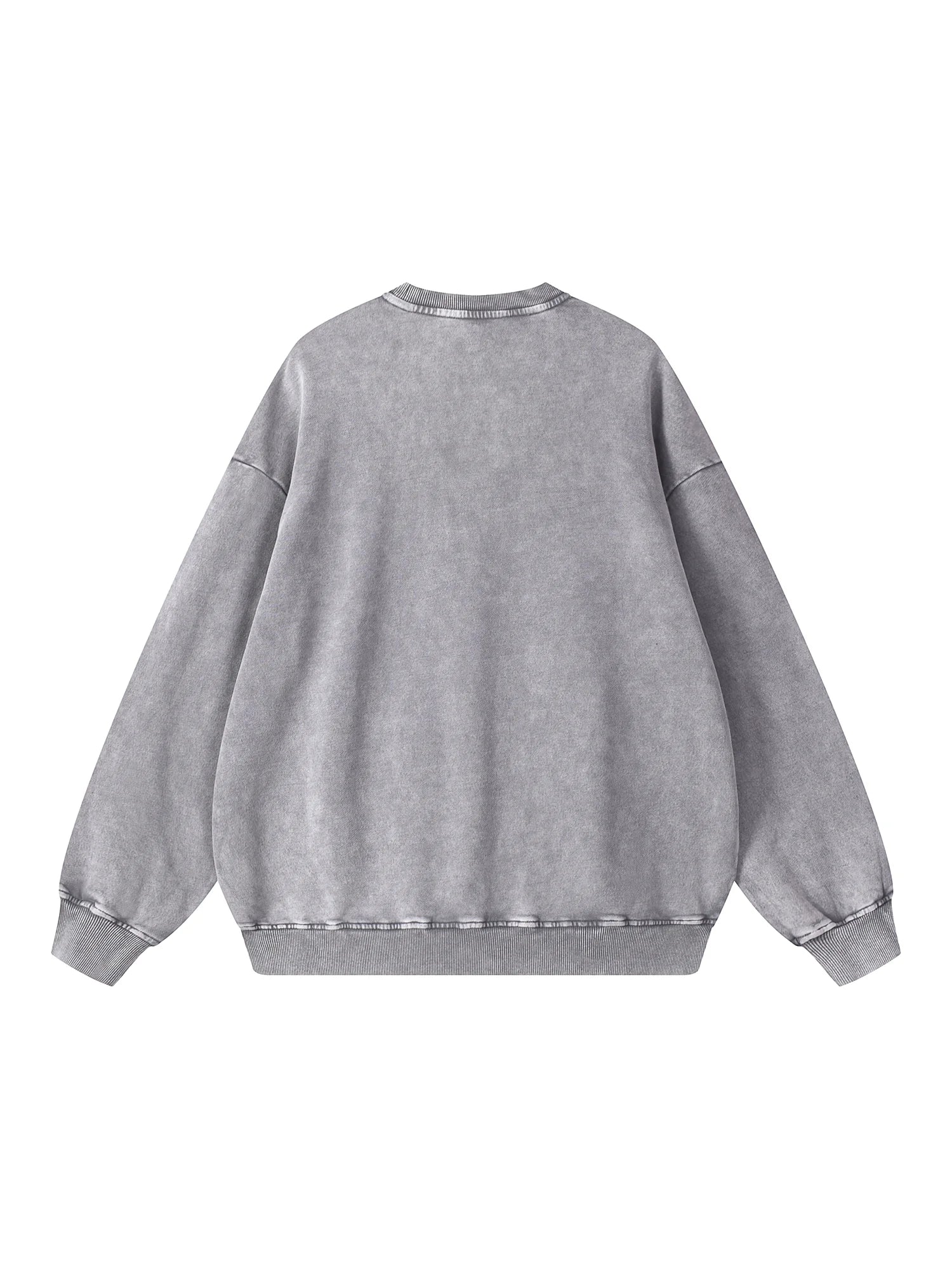 Vintage Distressed Oversized Grey Crewneck Sweatshirt