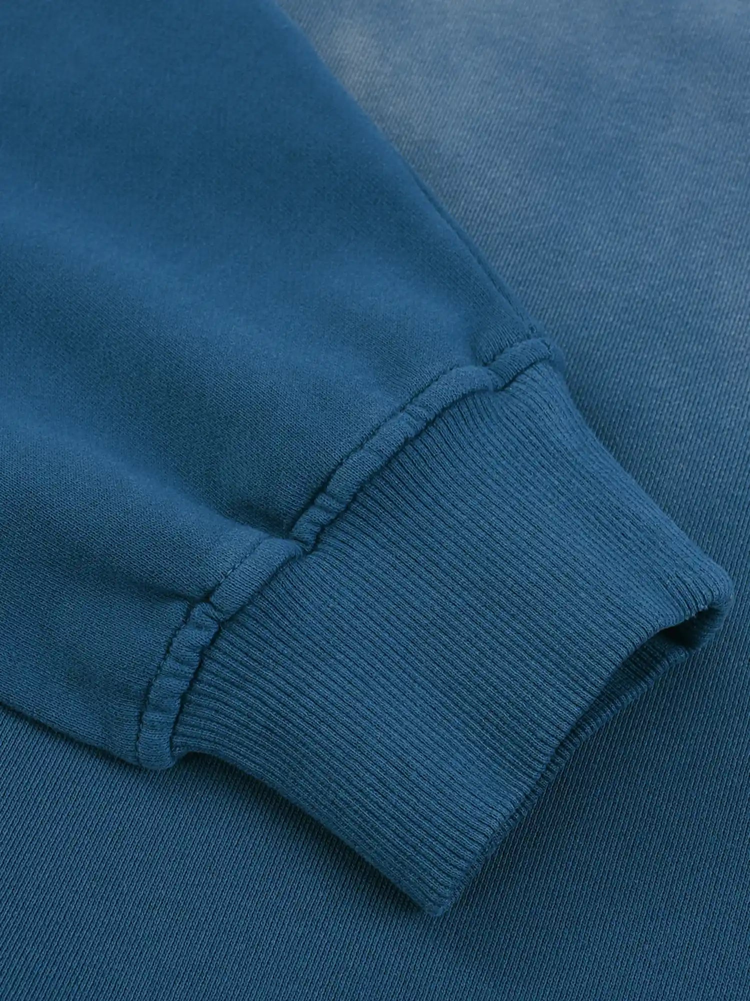 Snow Wash Oversized Blue Crewneck Sweatshirt