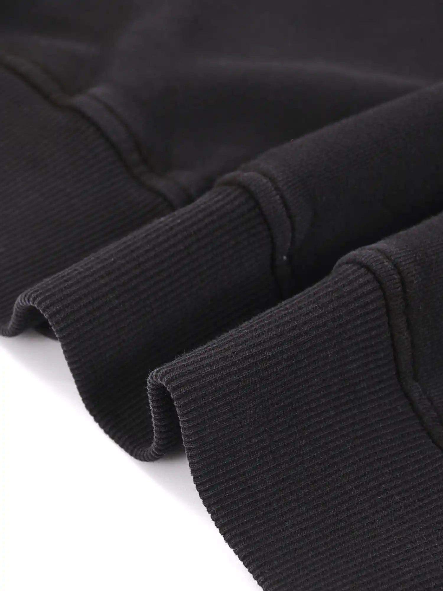 Snow Wash Oversized Black Crewneck Sweatshirt