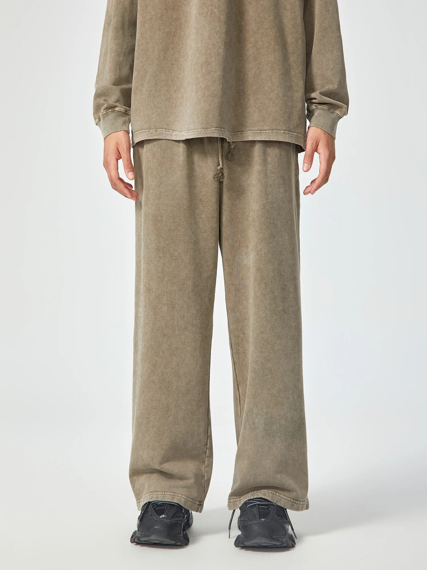 Vintage Distressed Oversized Khaki Pants