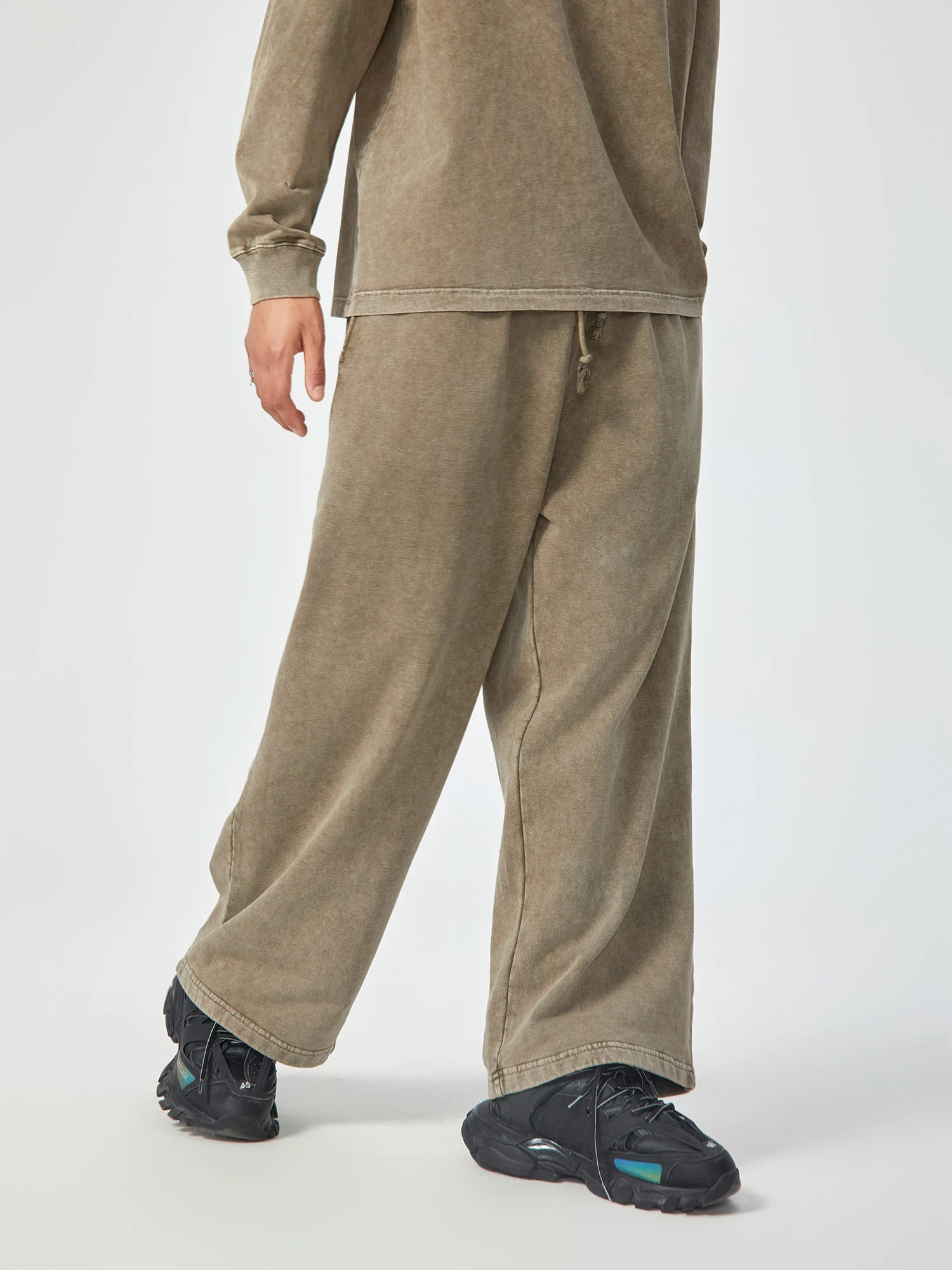 Vintage Distressed Oversized Khaki Pants