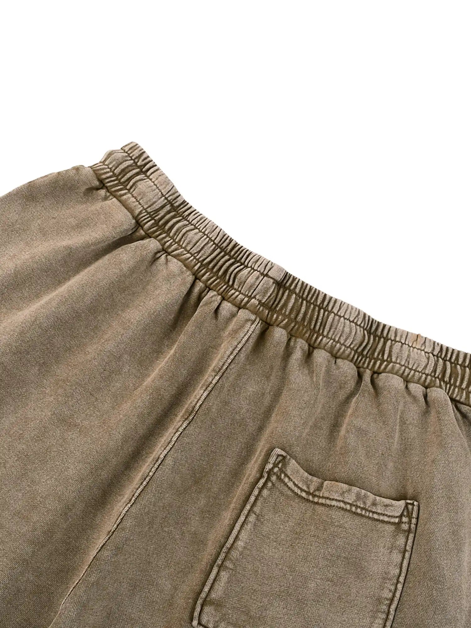 Vintage Distressed Oversized Khaki Pants