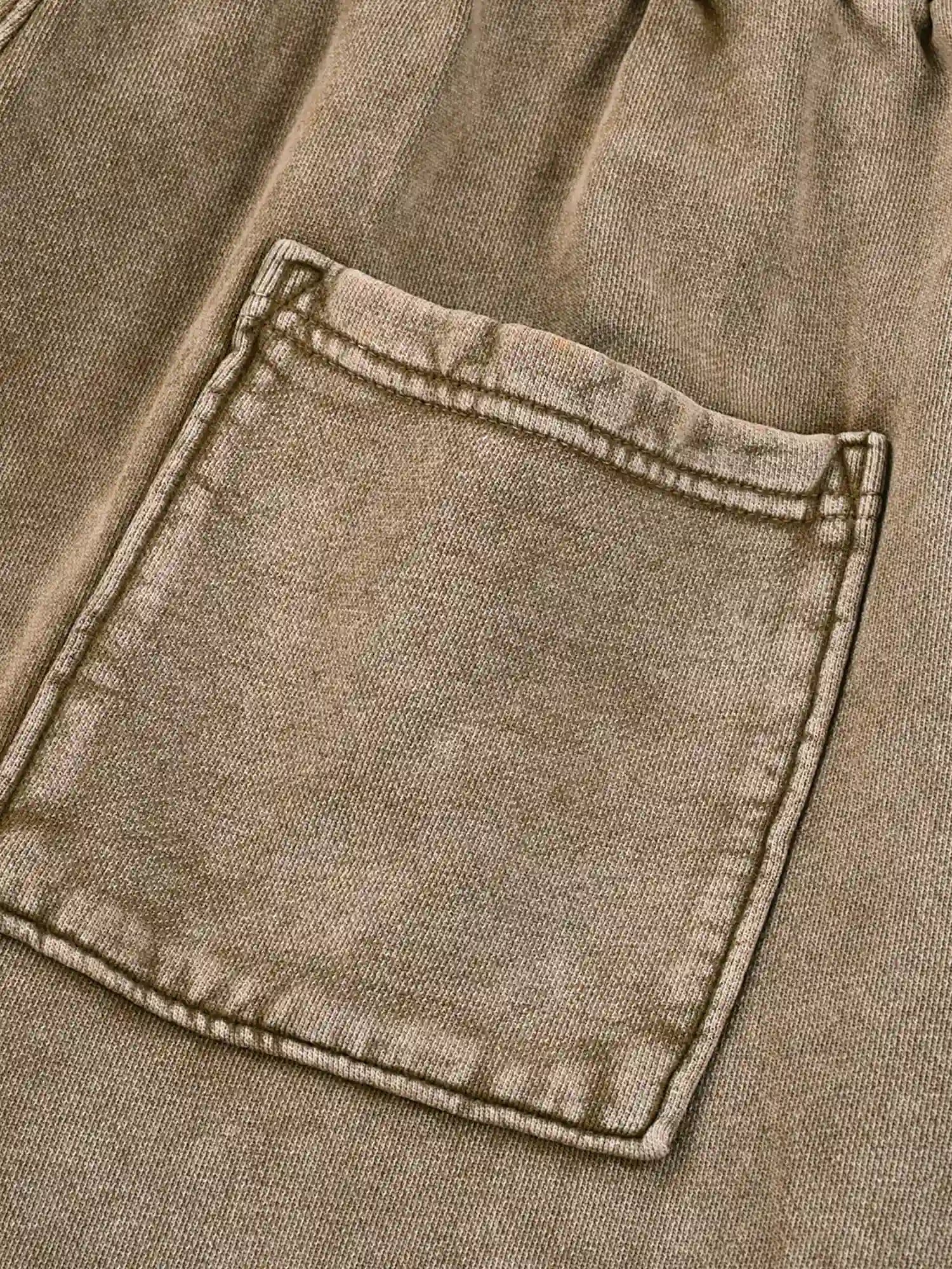 Vintage Distressed Oversized Khaki Pants